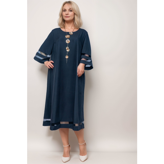 dluga sukienka-czarna sukienka-sukienka oversize-sukienka onesize-sukienka ciazowa-sukienka duza elegancka-sukienka rozszerzana-zloty naszyjnik-dlugi naszyjnik-naszyjnik masywny